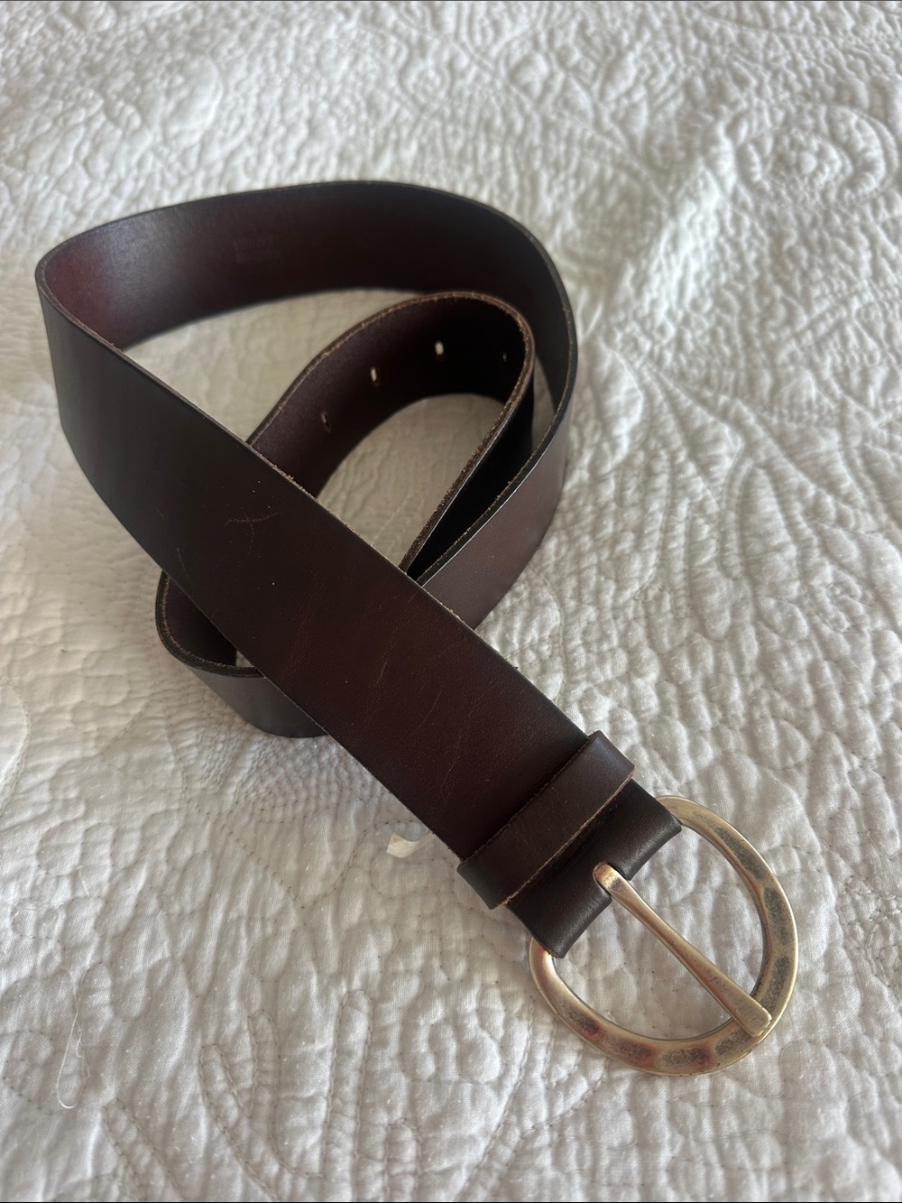 Talbot’s ladies Dark Brown Leather Belt with Oval silver Buckle